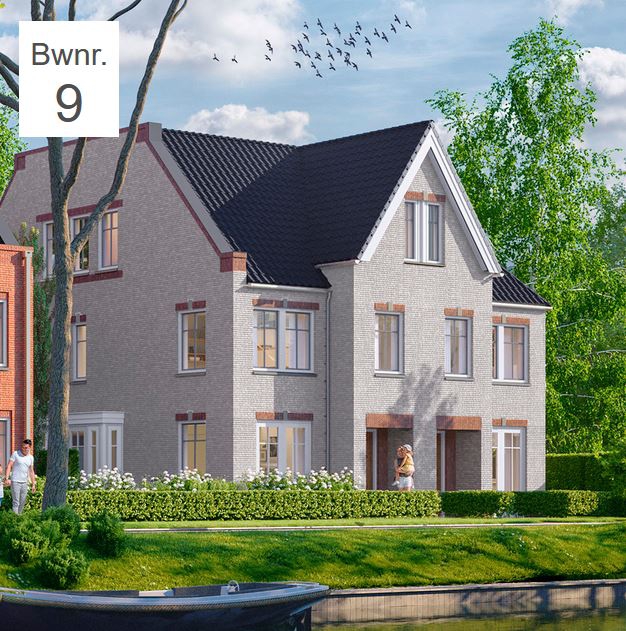Vliethaven fase 1, Twee onder een kap villa, bouwnummer: 9, Leidschendam