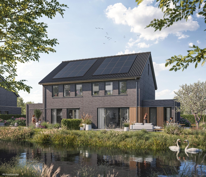 Munster fase 2, Type Fivelingo | Twee onder één kap woning, bouwnummer: 5, Winsum