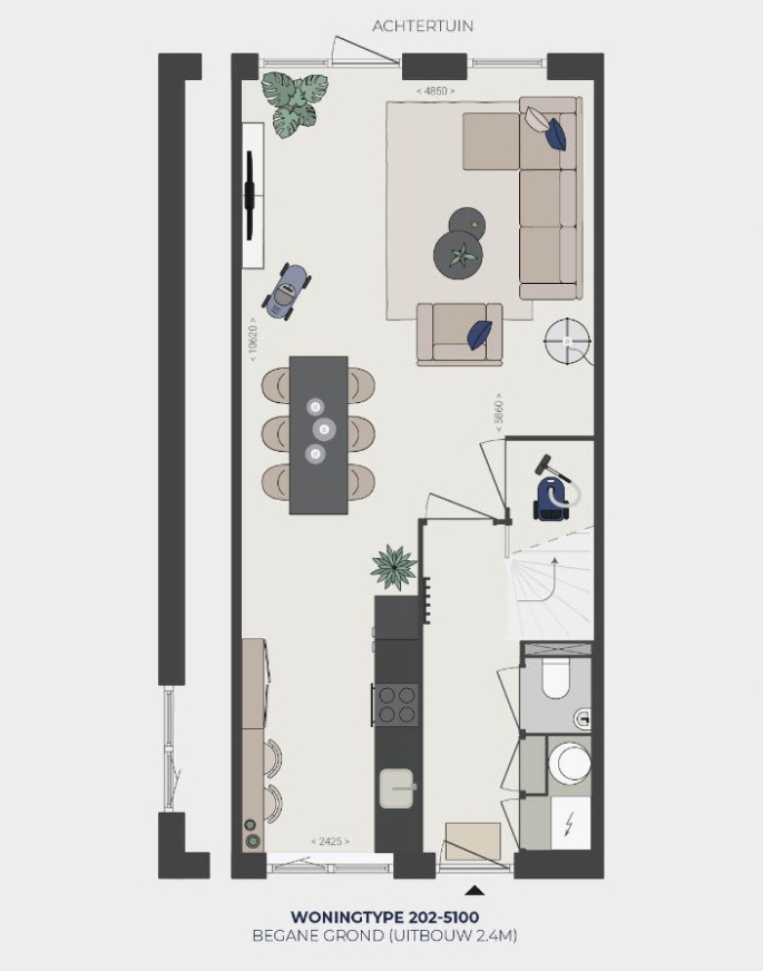 In de Buurttuin Fase 3 - UITVERKOCHT!!, 3 WOONLAGEN, PLAT DAK - 5,10 M BREED, bouwnummer: 47, Schiedam